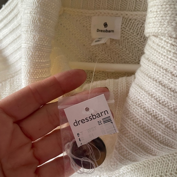 WOMENS PLUS SIZE DRESS BARN OFF WHITE TURTLENECK KNIT SWEATER SIZE 2X NEW - Picture 9 of 10